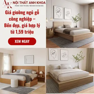 Giá Giường Ngủ Gỗ Công Nghiệp – Bền Đẹp, Giá Hợp Lý Từ 1,59 Triệu