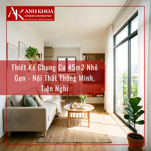 Thiết Kế Chung Cư 45m2 Nhỏ Gọn - Nội Thất Thông Minh, Tiện Nghi