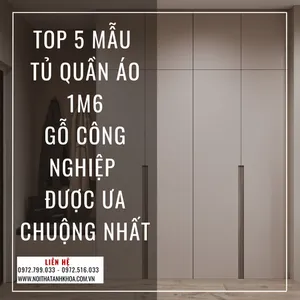 Top 5 Mẫu Tủ Quần Áo 1m6 Gỗ Công Nghiệp Được Ưa Chuộng Nhất