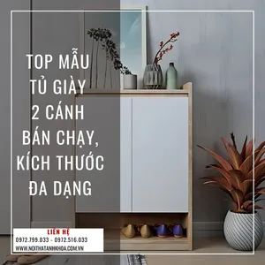 Top Mẫu Tủ Giày 2 Cánh Bán Chạy, Kích Thước Đa Dạng