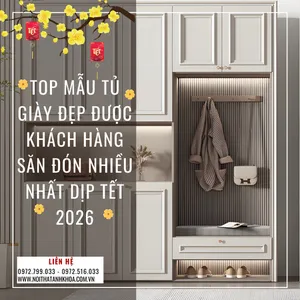 Top Mẫu Tủ Giày Đẹp Được Khách Hàng Săn Đón Nhiều Nhất Dịp Tết 2026