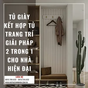 Tủ Giày Kết Hợp Tủ Trang Trí Giải Pháp 2 Trong 1 Cho Nhà Hiện Đại