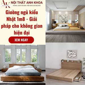 Giường Ngủ Kiểu Nhật 1m8 – Giải Pháp Cho Không Gian Hiện Đại