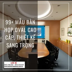 99+ Mẫu Bàn Họp Oval Cao Cấp, Thiết Kế Sang Trọng