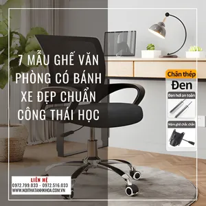7 Mẫu Ghế Văn Phòng Có Bánh Xe Đẹp Chuẩn Công Thái Học