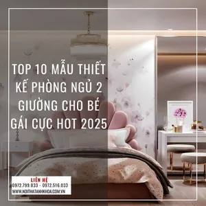 TOP 10 Mẫu Thiết Kế Phòng Ngủ 2 Giường Cho Bé Gái Cực Hot 2025