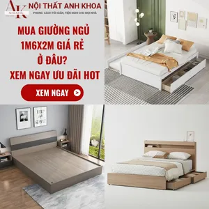 Giường Ngủ 1m6x2m Giá Rẻ Nên Mua Ở Đâu? Xem Ngay Ưu Đãi Hot