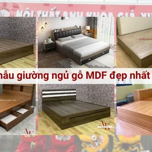 Những mẫu giường ngủ gỗ công nghiệp MDF đẹp nhất hiện nay