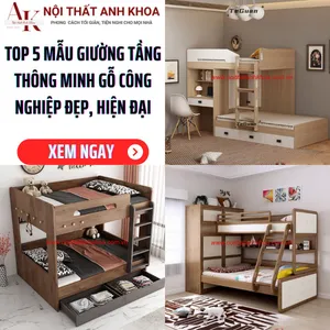TOP 5 Mẫu Giường Tầng Thông Minh Gỗ Công Nghiệp Đẹp, Hiện Đại