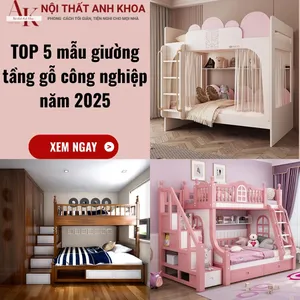 Top 5 Mẫu Giường Tầng Gỗ Công Nghiệp Hiện Đại Và Sang Trọng Năm 2025