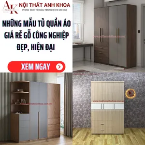 Top Những Mẫu Tủ Quần Áo Giá Rẻ Gỗ Công Nghiệp Đẹp, Hiện Đại Tại TPHCM