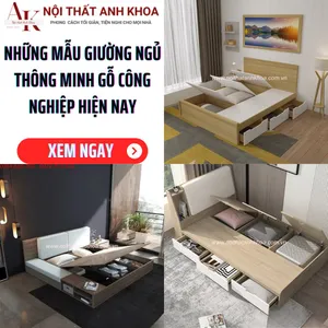 Những Mẫu Giường Ngủ Thông Minh Gỗ Công Nghiệp Hiện Nay