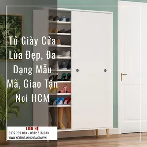 Tủ Giày Cửa Lùa Đẹp, Đa Dạng Mẫu Mã, Giao Tận Nơi HCM