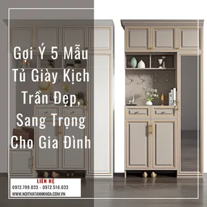 Gợi Ý 5 Mẫu Tủ Giày Kịch Trần Đẹp, Sang Trọng Cho Gia Đình