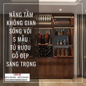 Nâng Tầm Không Gian Sống Với 5 Mẫu Tủ Rượu Gỗ Đẹp Sang Trọng!