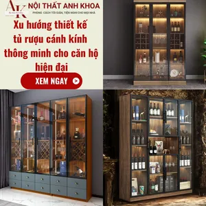 Xu Hướng Thiết Kế Tủ Rượu Cánh Kính Thông Minh Cho Căn Hộ Hiện đại