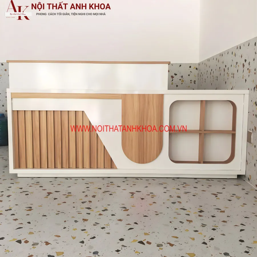 Quầy Thu Ngân Gỗ Công Nghiệp Đẹp Sang Trọng