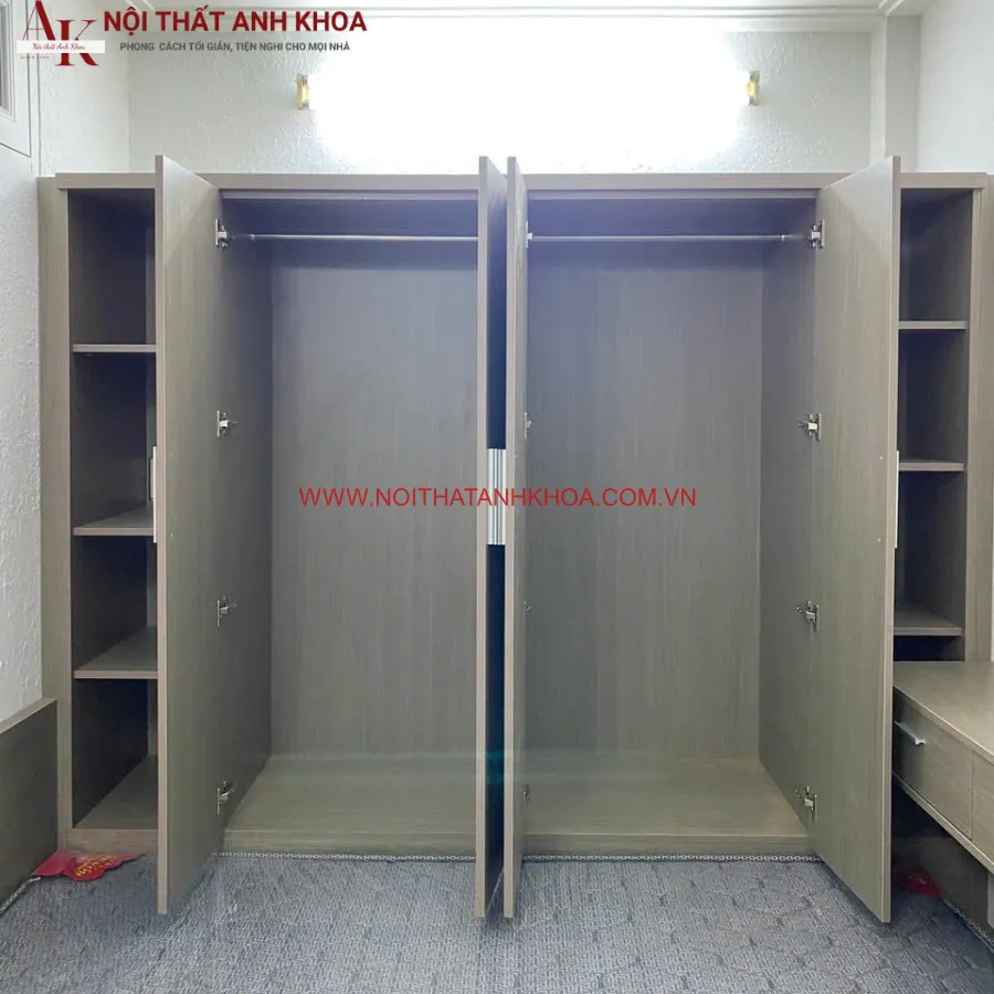 Giường Liền Tủ Gỗ Công Nghiệp Đẹp Hiện Đại