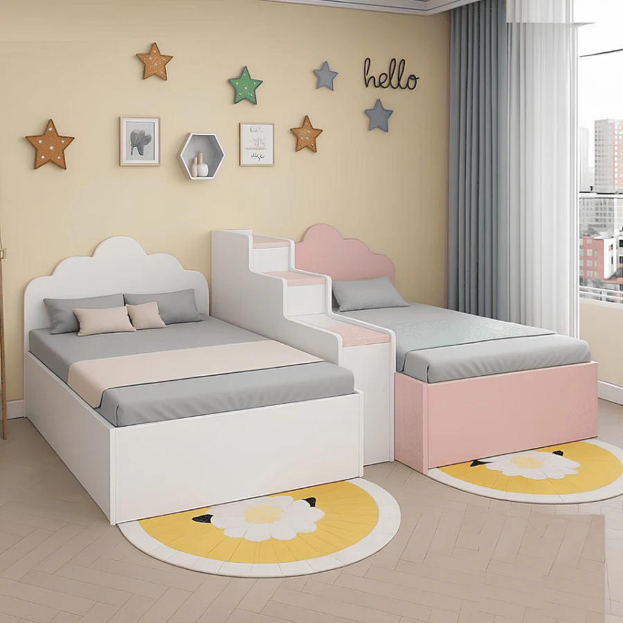 Giường Ngủ Cho Trẻ Em Gỗ MDF Đơn Giản Hiện Đại