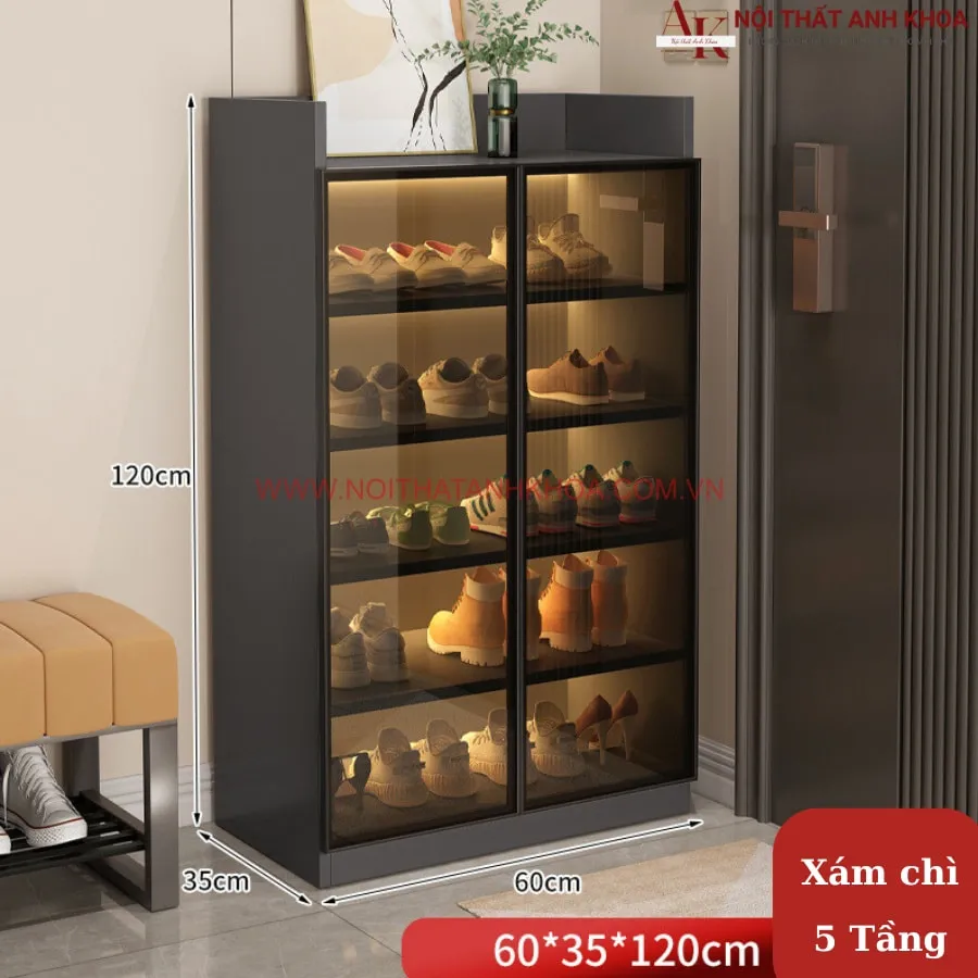 Tủ Giày Dép Cánh Kính Gỗ MDF Hiện Đại Giá Tốt