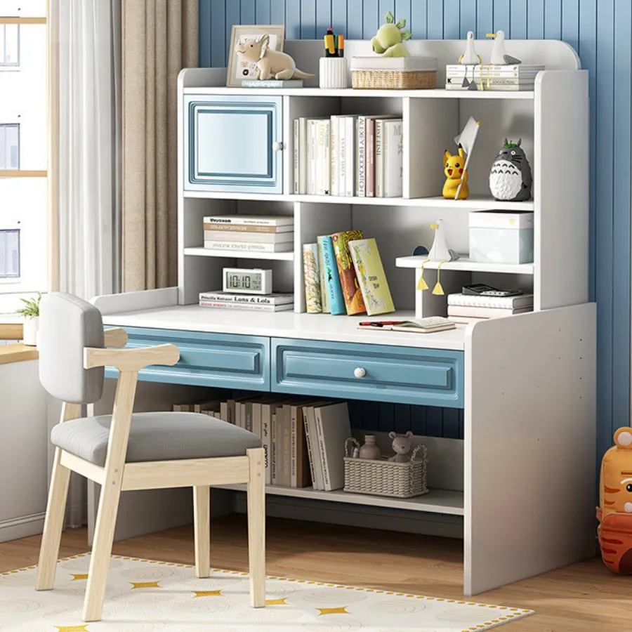 Bàn Học Có Kệ Gỗ Công Nghiệp Đẹp Hiện Đại