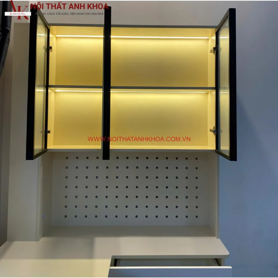 Bàn Làm Việc Kết Hợp Kệ Sách Đẹp Tiện Lợi