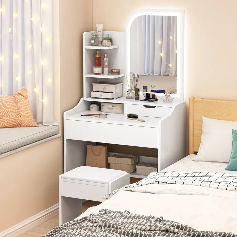 Bàn Trang Điểm Đẹp Gỗ MDF Đơn Giản Giá Rẻ