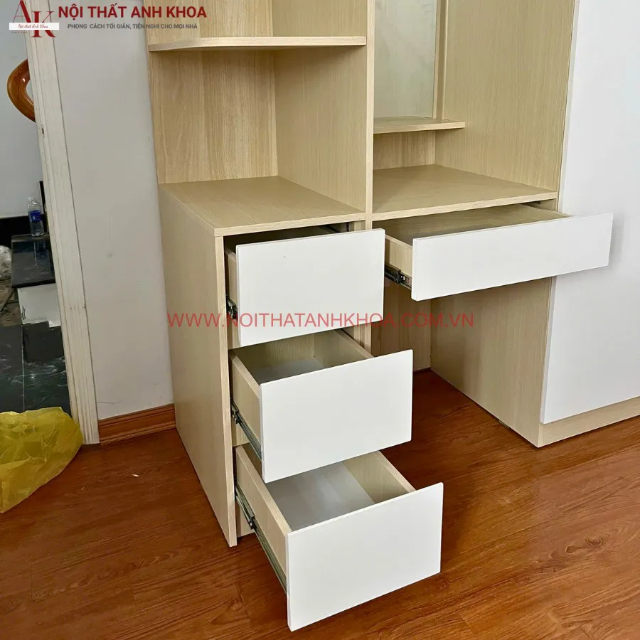 Tủ Quần Áo Kết Hợp Bàn Trang Điểm Phong Cách Hiện Đại