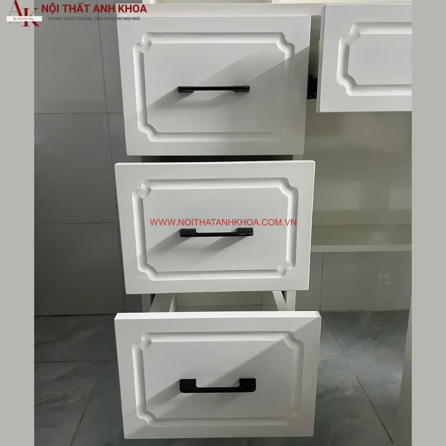 Bàn Trang Điểm Màu Trắng Gỗ Công Nghiệp Đẹp Hiện Đại