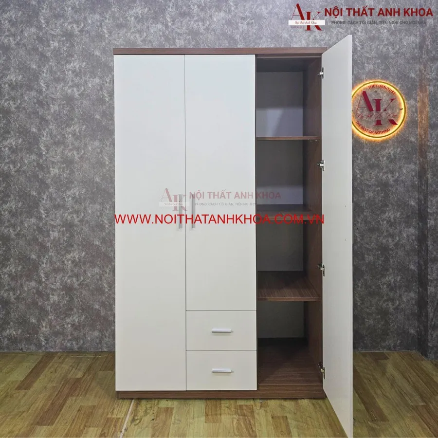Tủ Quần Áo 3 Cánh Gỗ Công Nghiệp Mẫu Mã Đơn Giản Giá Rẻ