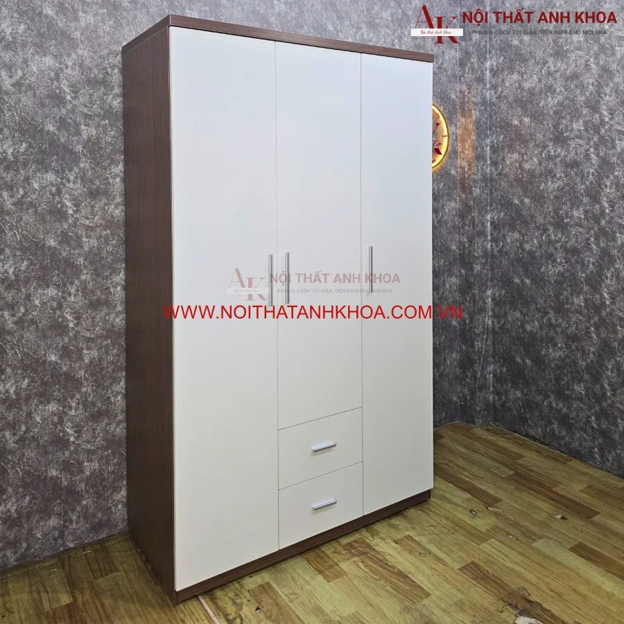 Tủ Quần Áo 3 Cánh Gỗ Công Nghiệp Mẫu Mã Đơn Giản Giá Rẻ
