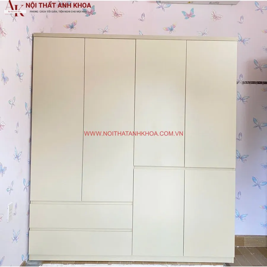 Tủ Quần Áo Gỗ Công Nghiệp MDF Đa Dạng Kích Thước Mẫu Mã