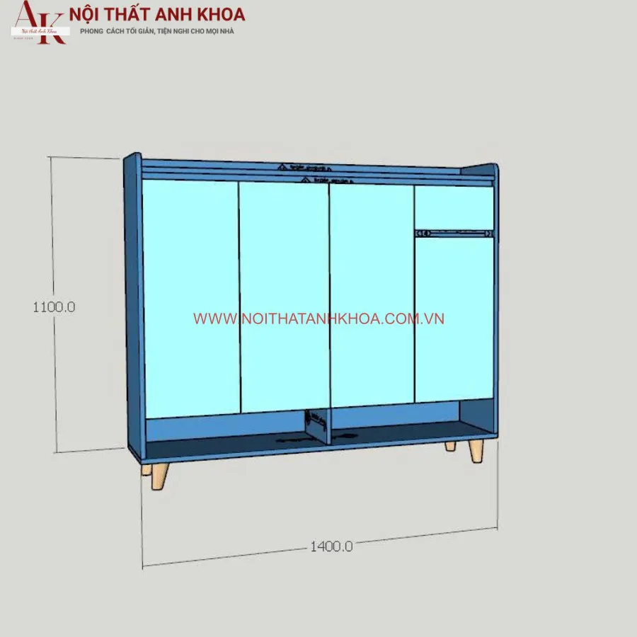 Tủ Giày Chung Cư Gỗ Công Nghiệp Màu Xám Phối Trắng Cao Cấp