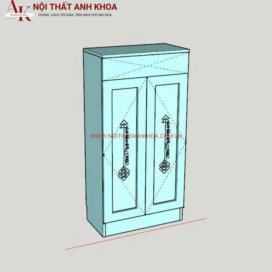 Tủ Giày Màu Trắng Gỗ Công Nghiệp Đẹp Thông Minh Giá Rẻ
