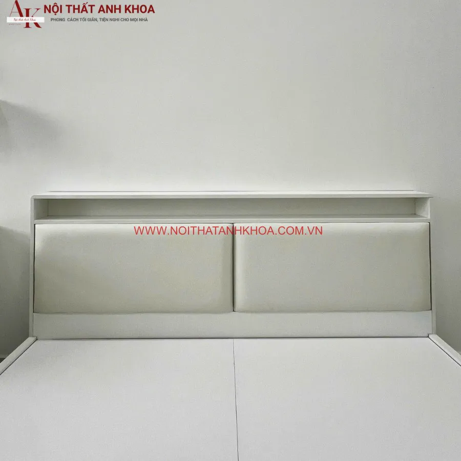 Giường Ngủ Đẹp Gỗ Công Nghiệp Màu Trắng