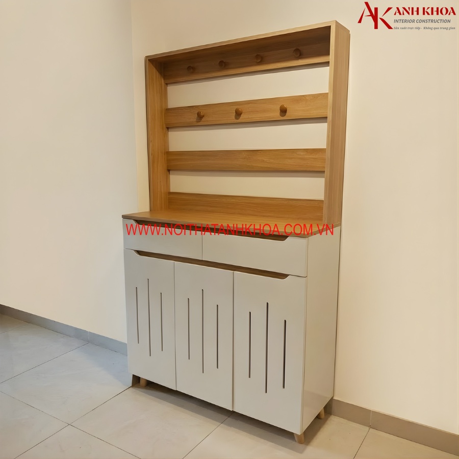 Tủ Giày Thông Minh Kết Hợp Thanh Treo Móc Đồ