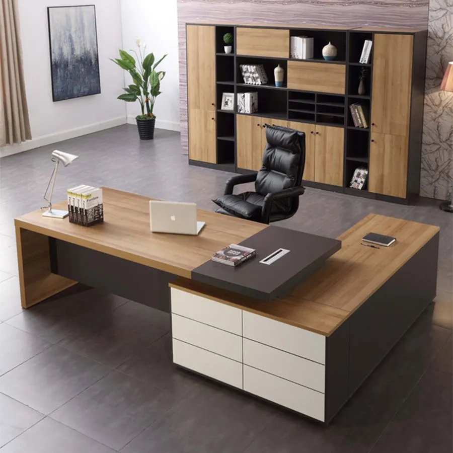 Bàn Giám Đốc Cao Cấp Gỗ MDF Phong Cách Hiện Đại