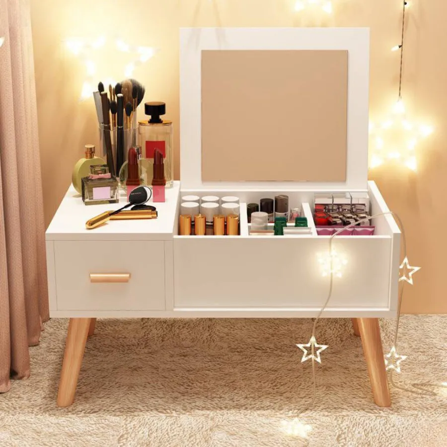 Bàn Phấn Mini Ngồi Bệt Nhỏ Xinh Làm Bằng Gỗ Công Nghiệp