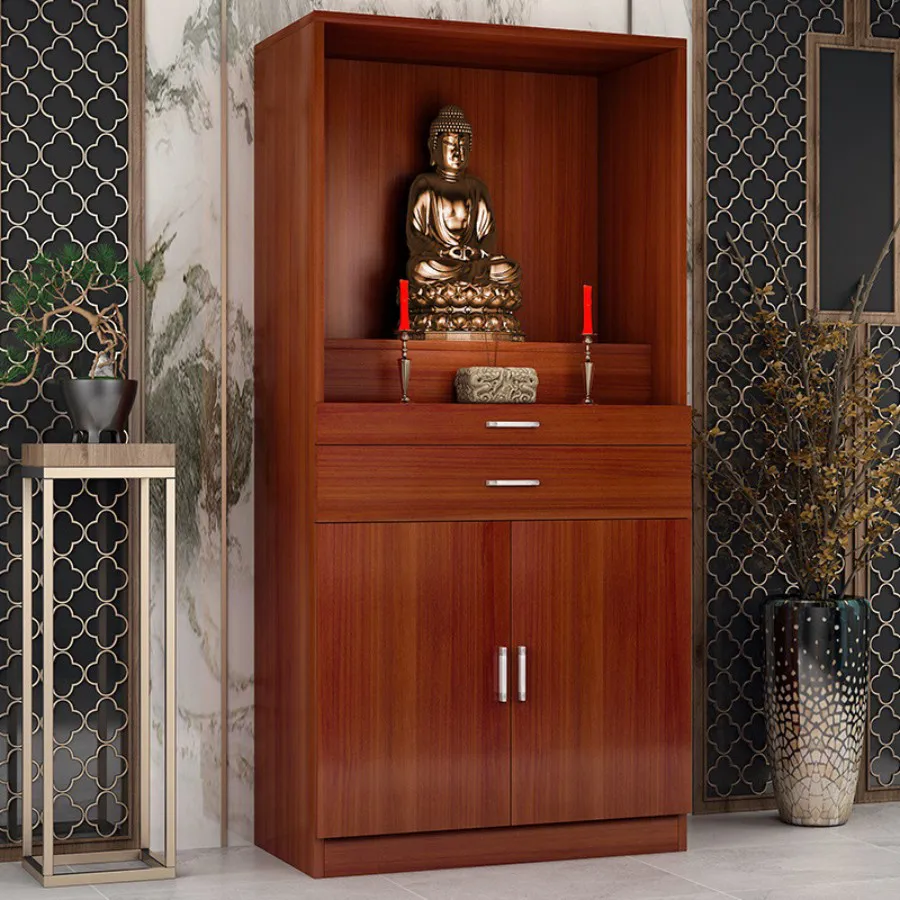 Bàn Thờ Gỗ Công Nghiệp Màu Xoan Đào Đẹp Hiện Đại