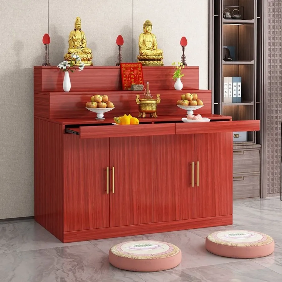 Bàn Thờ Phật Và Gia Tiên Gỗ Công Nghiệp