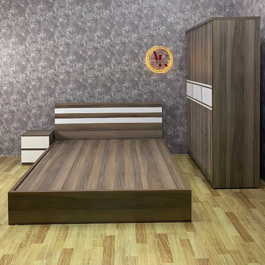 Combo Phòng Ngủ Đẹp Gỗ Công Nghiệp MDF Màu Vân Gỗ Giá Rẻ