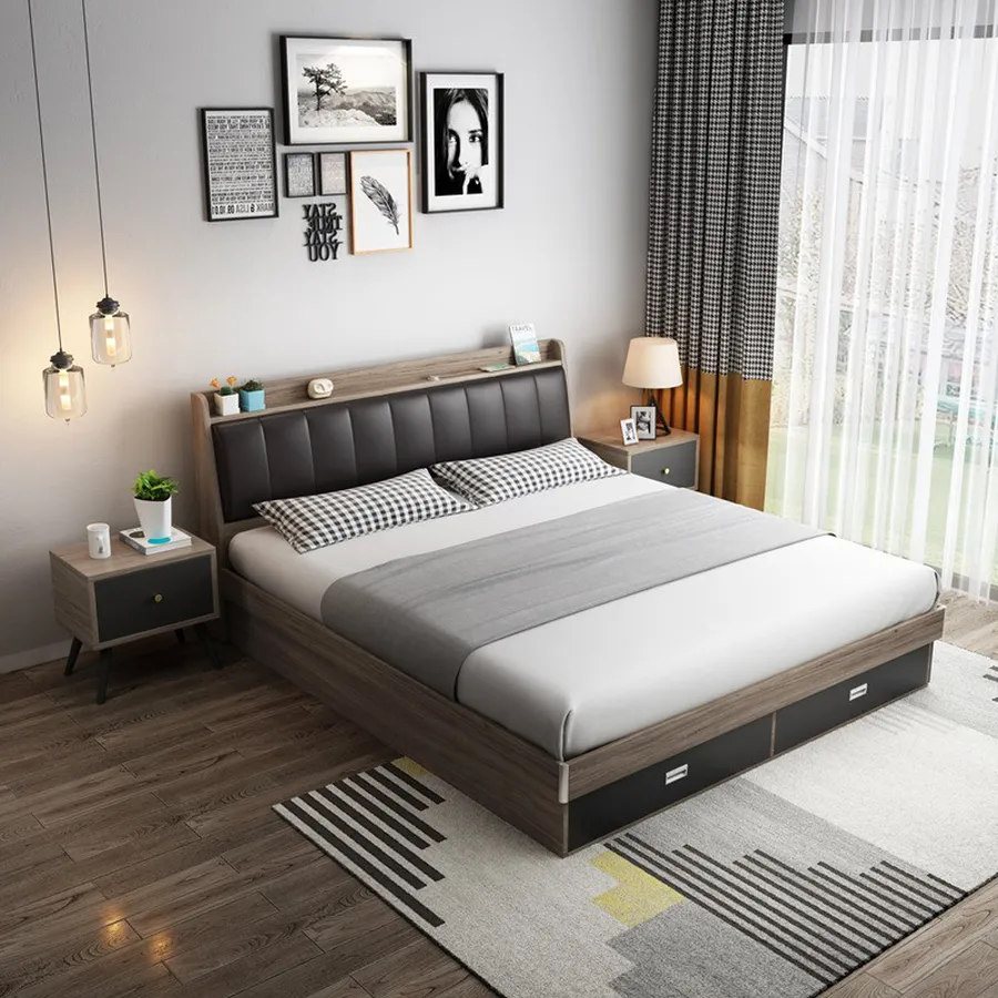 Giường Ngủ Gỗ Công Nghiệp Thiết Kế Hiện Đại Giá Tốt