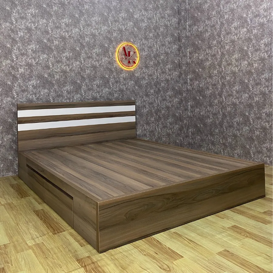 Giường Ngủ Hiện Đại Gỗ MDF Kèm 2 Hộc Tiện Lợi Giá Rẻ