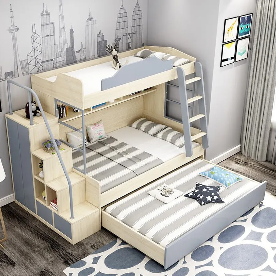 Giường Tầng Gỗ Công Nghiệp Cho Bé Hiện Đại Giá Rẻ