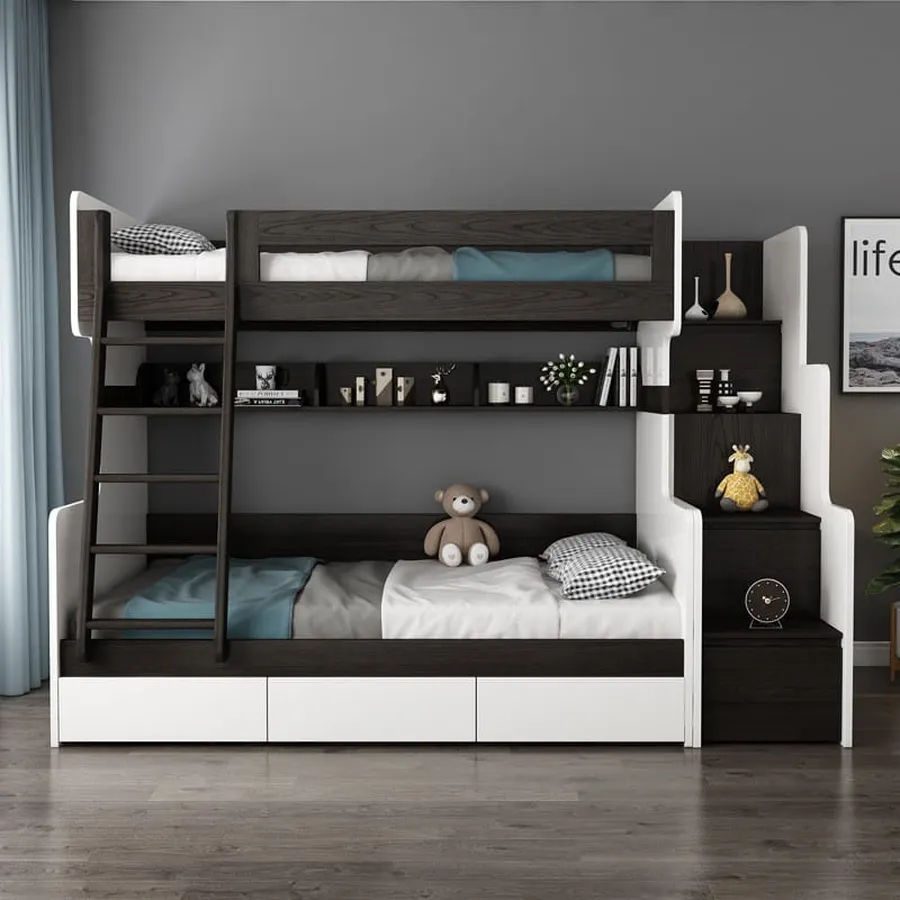 Giường Tầng Gỗ Công Nghiệp MDF Cho Bé Đẹp Hiện Đại Giá Rẻ