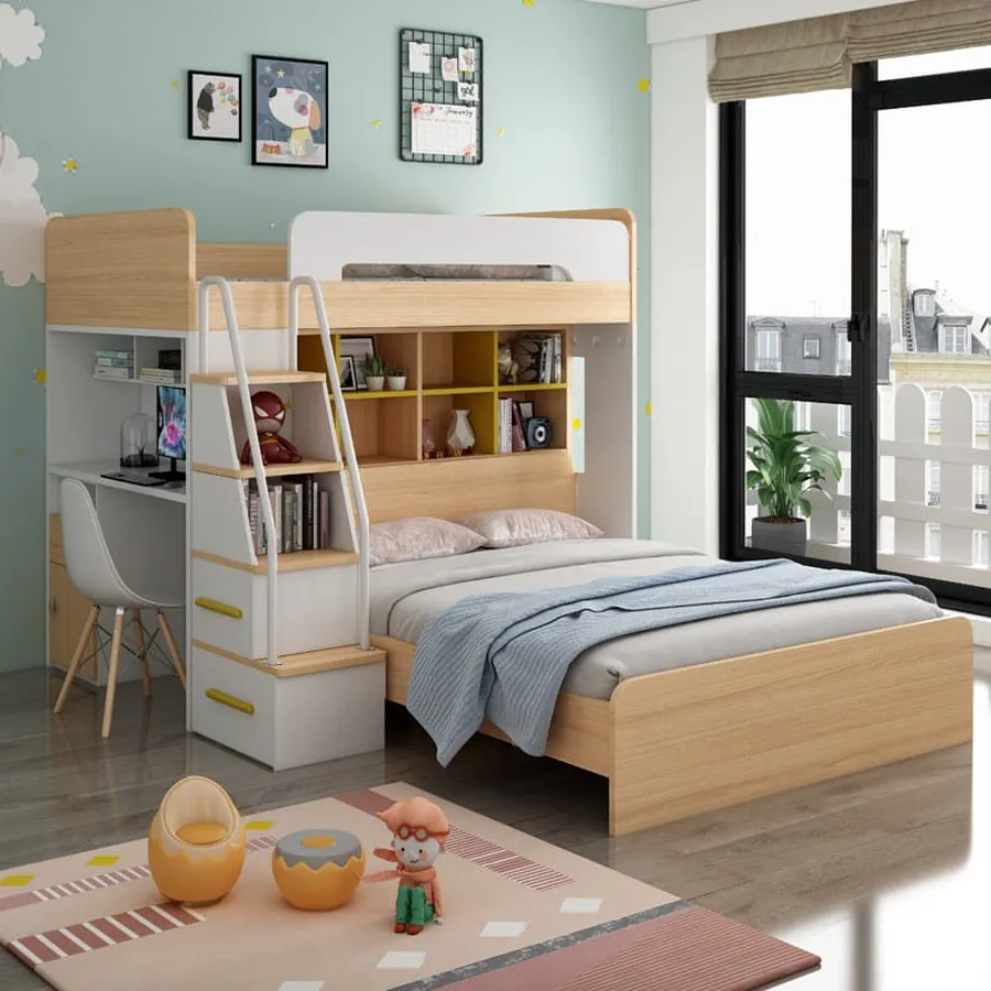 Giường Tầng Kết Hợp Bàn Học Thông Minh Hiện Đại Giá Rẻ