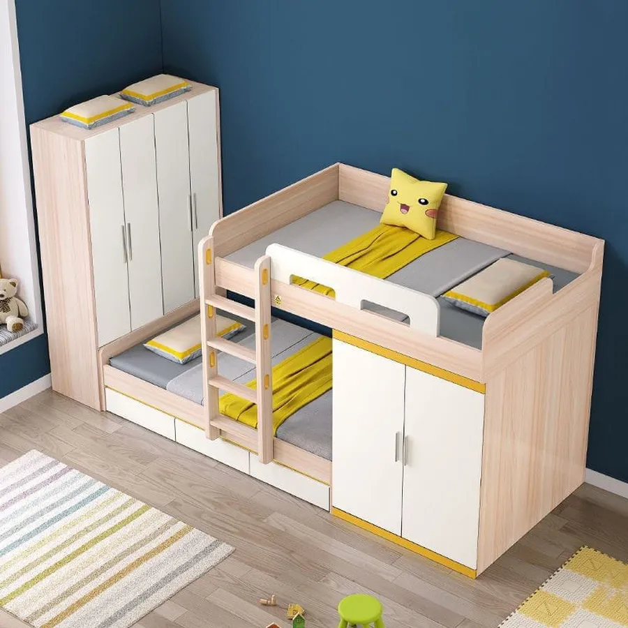 Giường Tầng Kết Hợp Tủ Quần Áo Và Bàn Học Đẹp Giá Rẻ