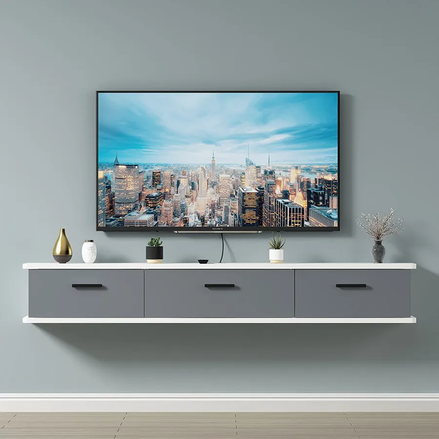 Kệ Tivi Treo Tường Phòng Khách Gỗ MDF Đẹp Hiện Đại