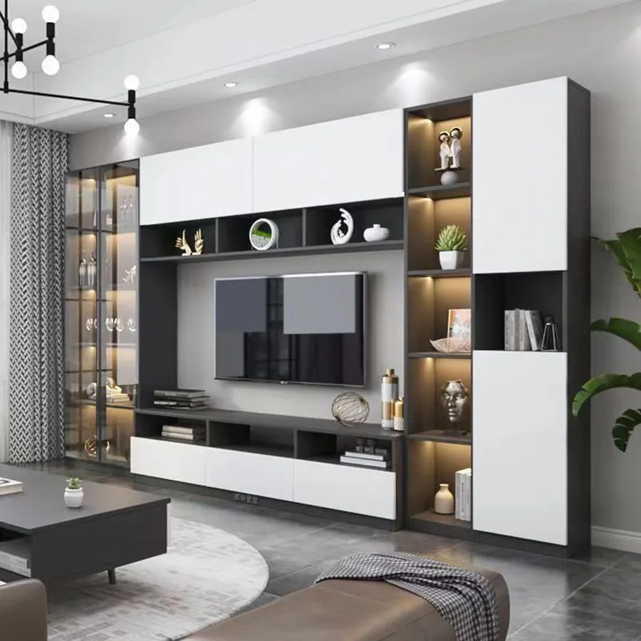 Mẫu Kệ Tivi Phòng Khách Gỗ Công Nghiệp Thiết Kế Hiện Đại