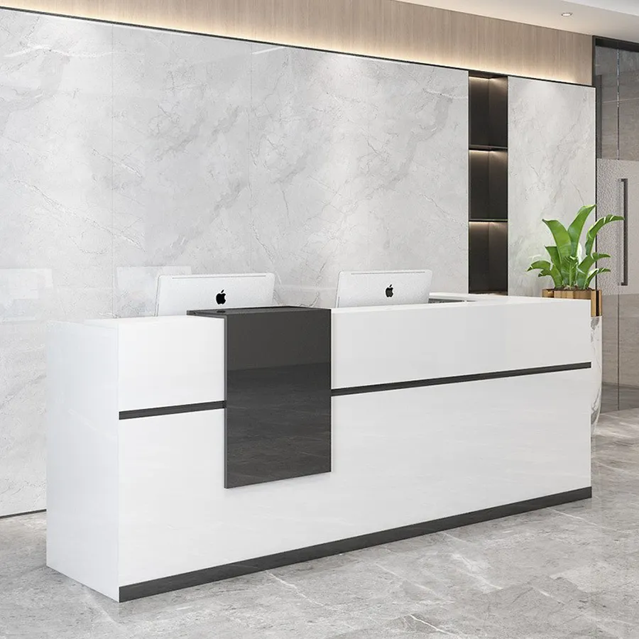 Quầy Lễ Tân Văn Phòng Gỗ MDF Đẹp Hiện Đại Giá Rẻ